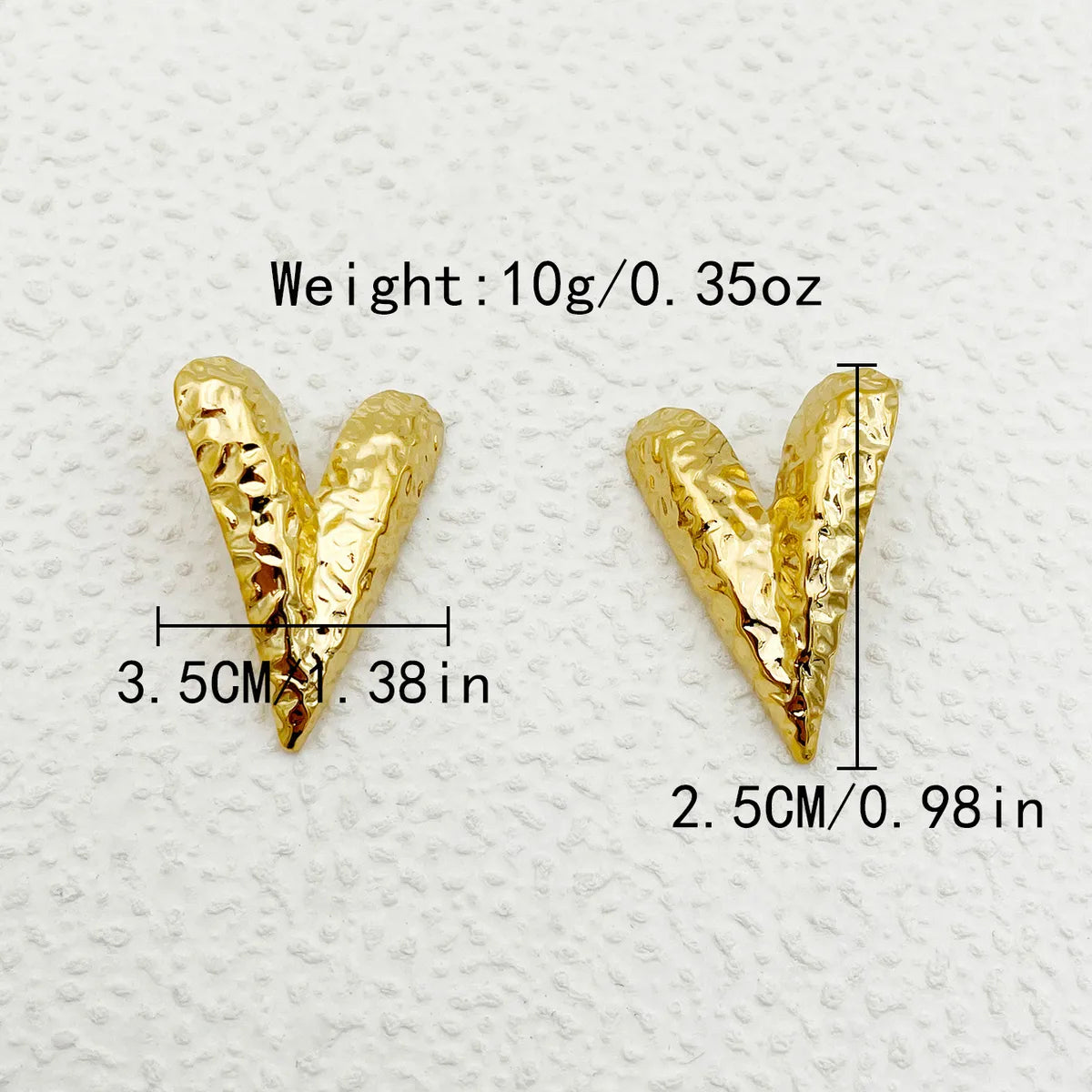 1 Pair Romantic Simple Style Heart Shape Plating 304 Stainless Steel Gold Plated Ear Studs