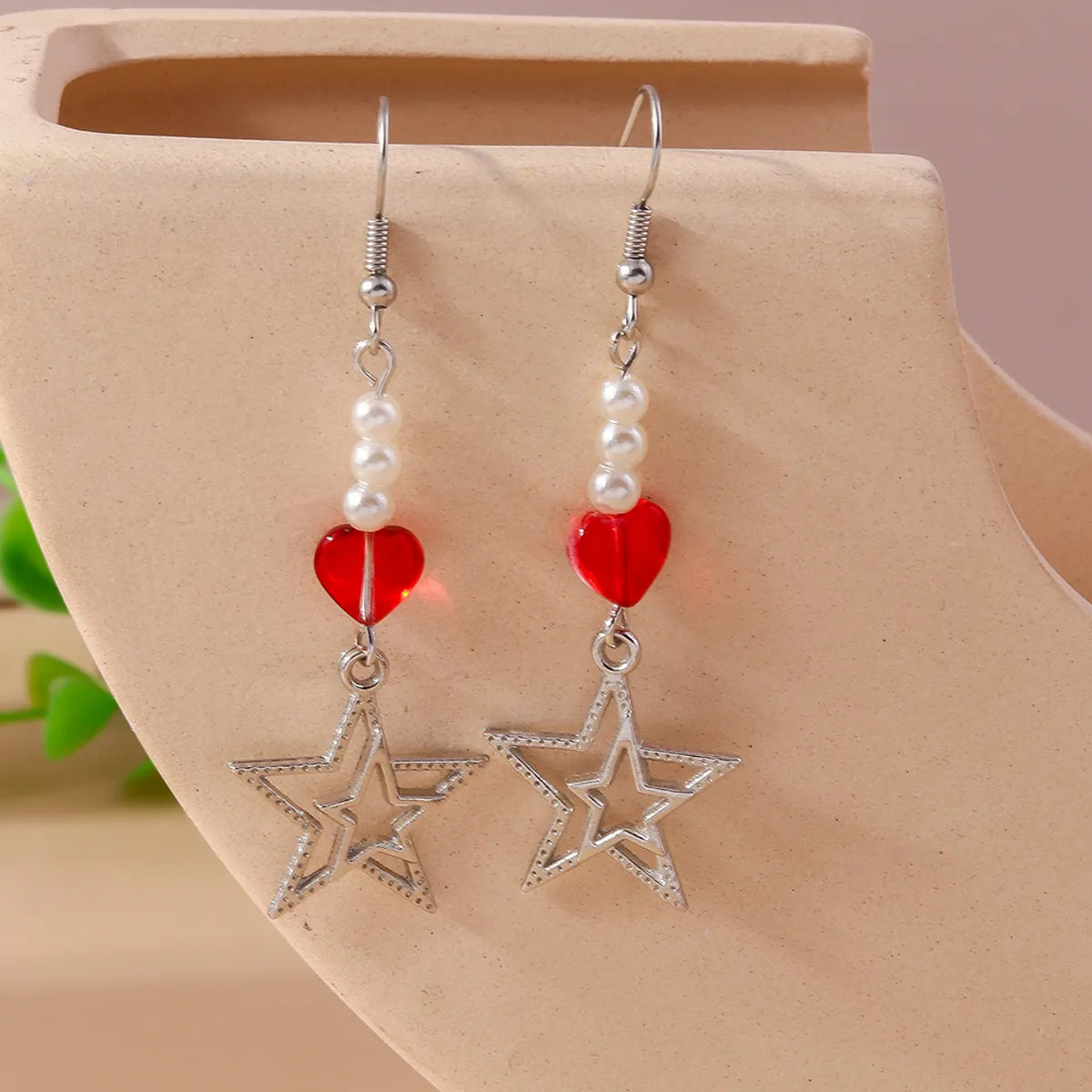 1 Pair Romantic Star Zinc Alloy Drop Earrings