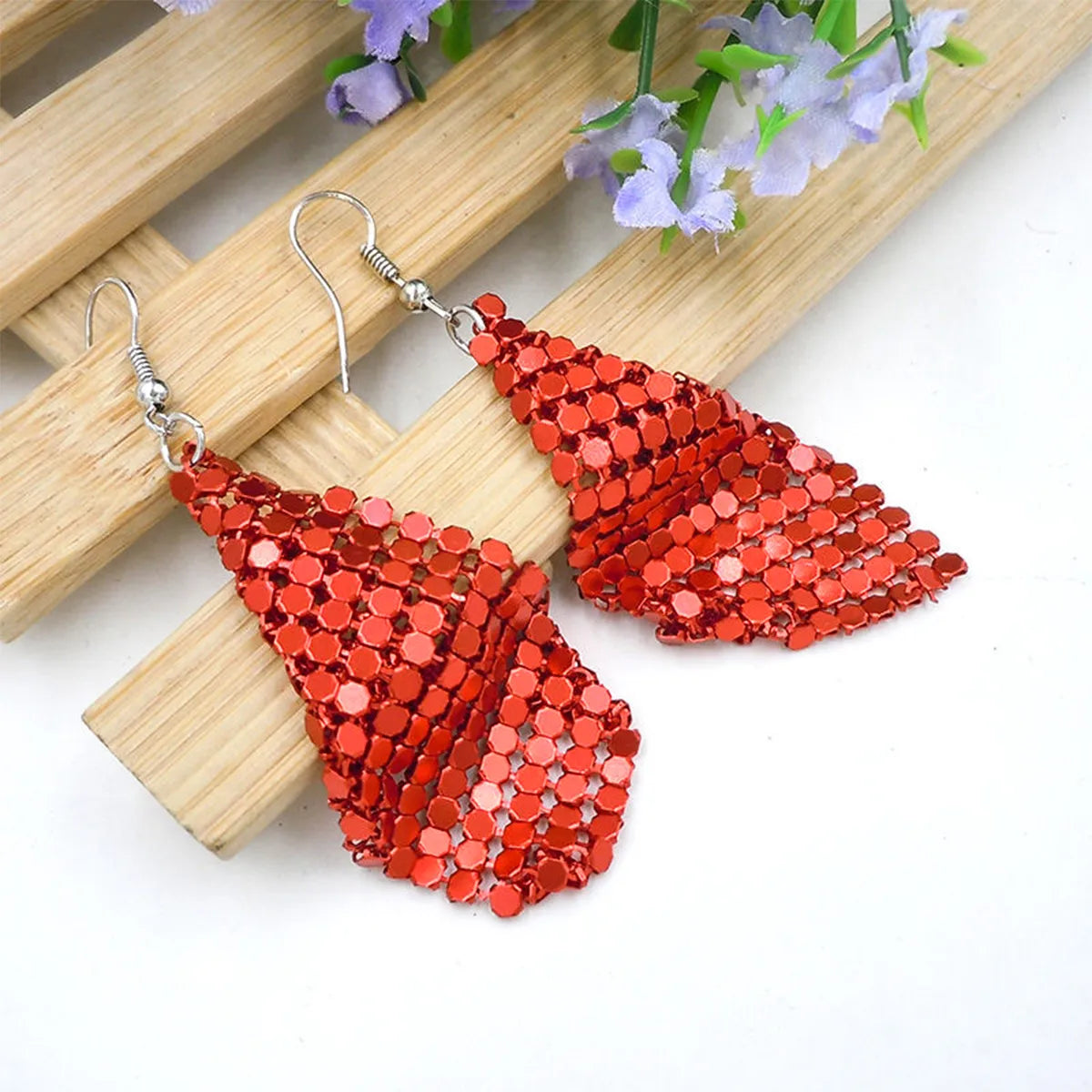 1 Pair Sexy Geometric Plating Alloy Drop Earrings