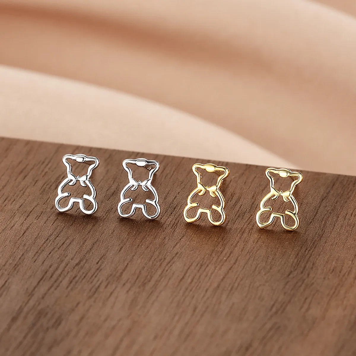 1 Pair Simple Style Animal Butterfly Sterling Silver Ear Studs