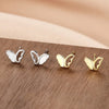 1 Pair Simple Style Animal Butterfly Sterling Silver Ear Studs