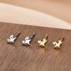 1 Pair Simple Style Animal Butterfly Sterling Silver Ear Studs