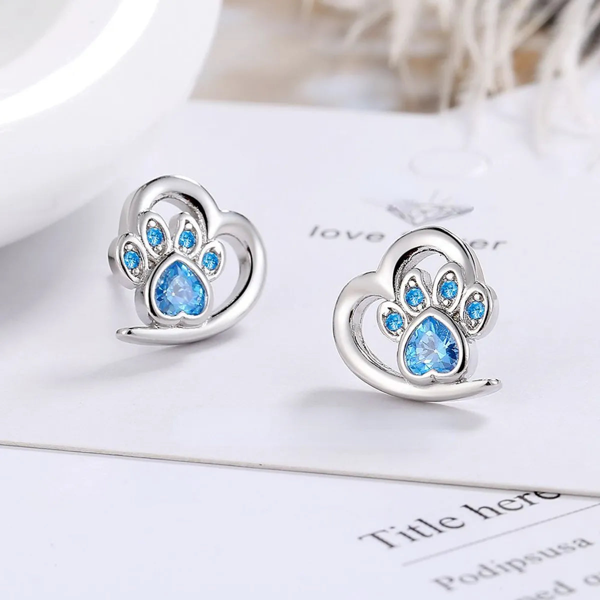 1 Pair Simple Style Animal Plating Inlay Copper Zircon Ear Studs