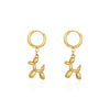 1 Pair Simple Style Animal Plating Titanium Steel Earrings