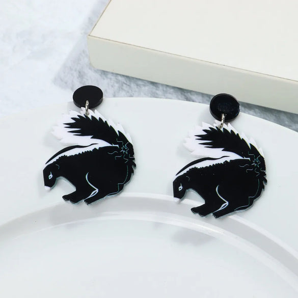 1 Pair Simple Style Animal Printing Arylic Drop Earrings