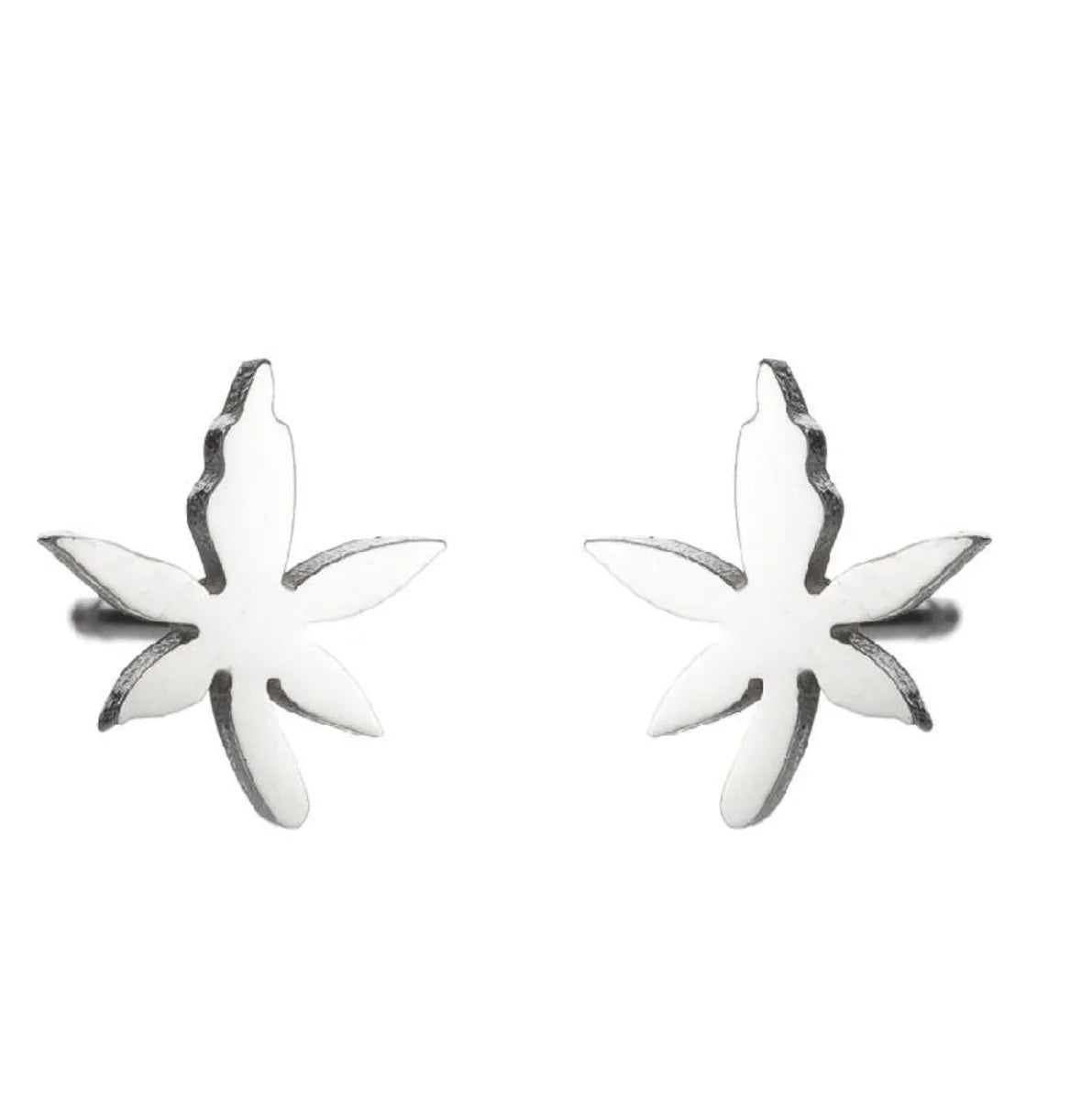 1 Pair Simple Style Apple Stainless Steel Irregular Ear Studs