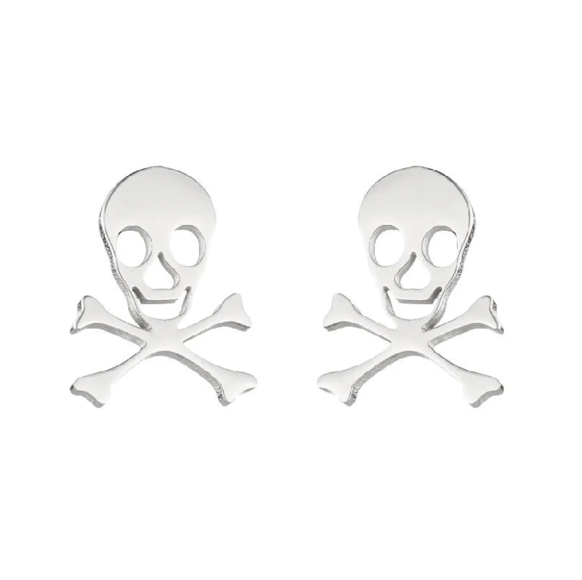 1 Pair Simple Style Apple Stainless Steel Irregular Ear Studs