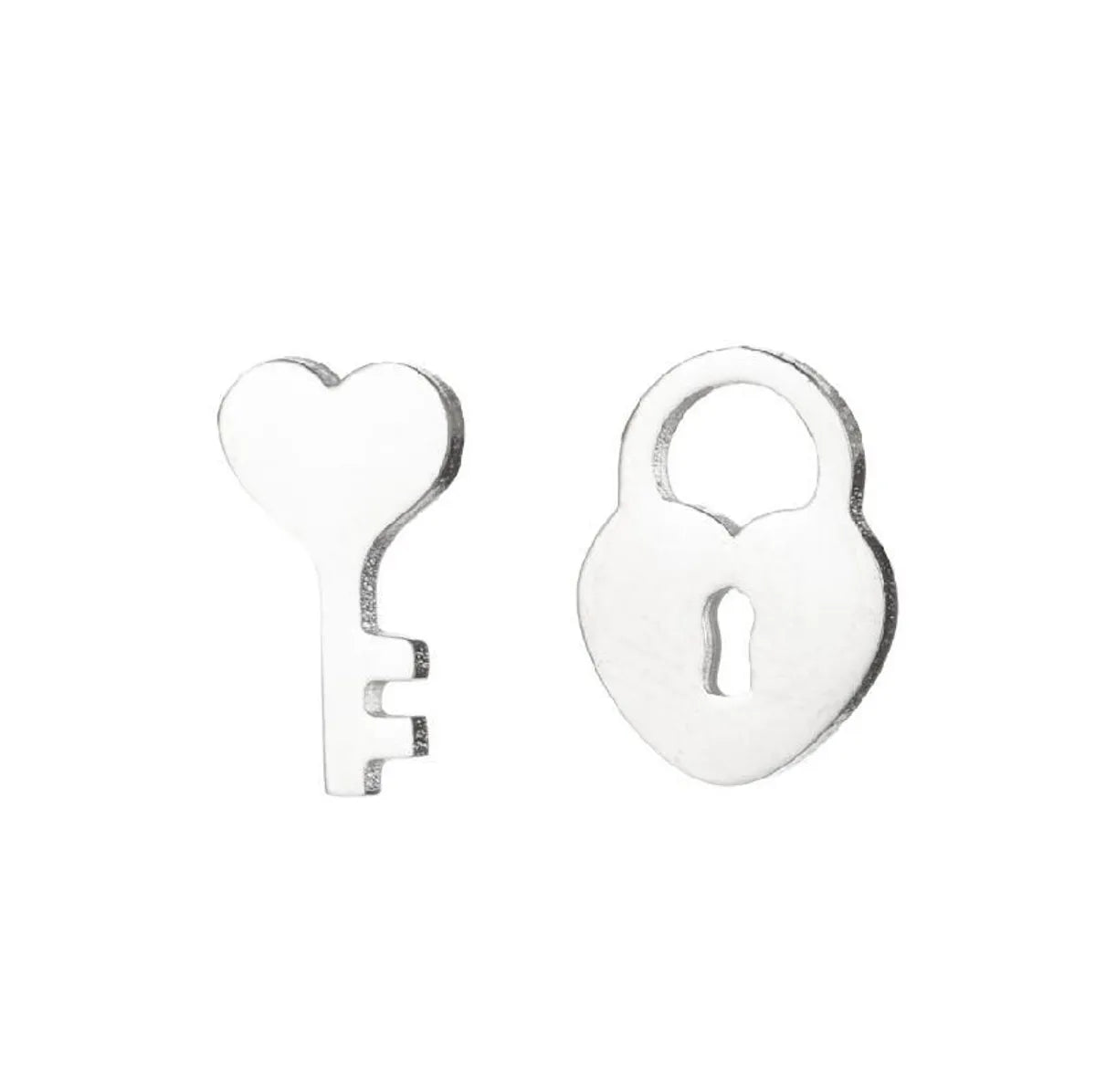 1 Pair Simple Style Apple Stainless Steel Irregular Ear Studs