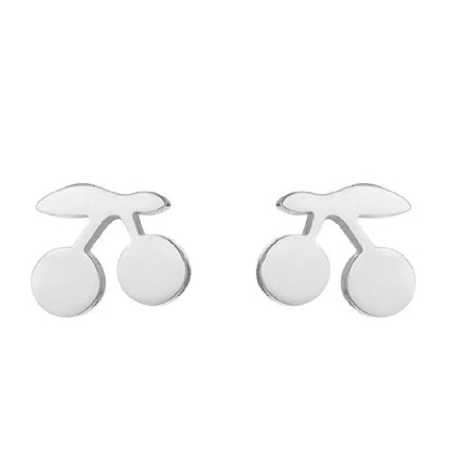 1 Pair Simple Style Apple Stainless Steel Irregular Ear Studs