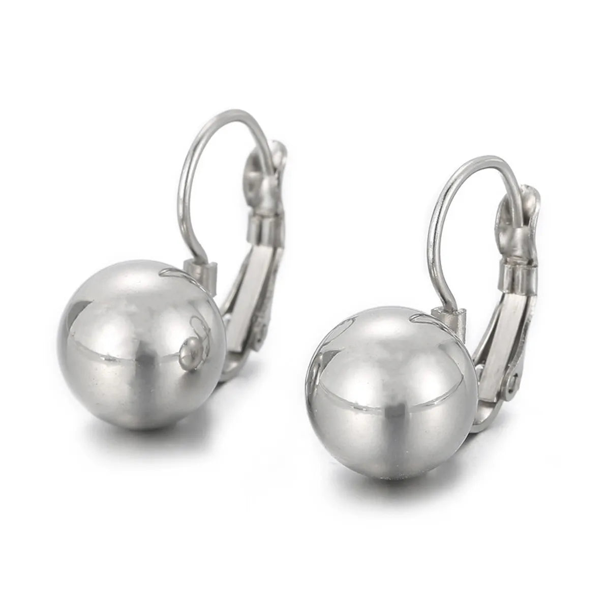 1 Pair Simple Style Ball Plating 304 Stainless Steel 18K Gold Plated Drop Earrings