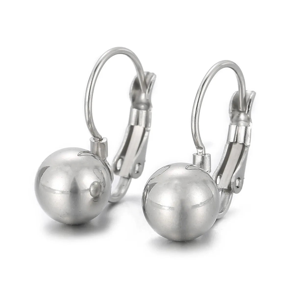 1 Pair Simple Style Ball Plating 304 Stainless Steel 18K Gold Plated Drop Earrings