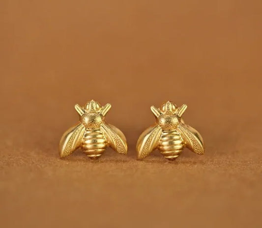 1 Pair Simple Style Bee Alloy Plating Women'S Ear Studs