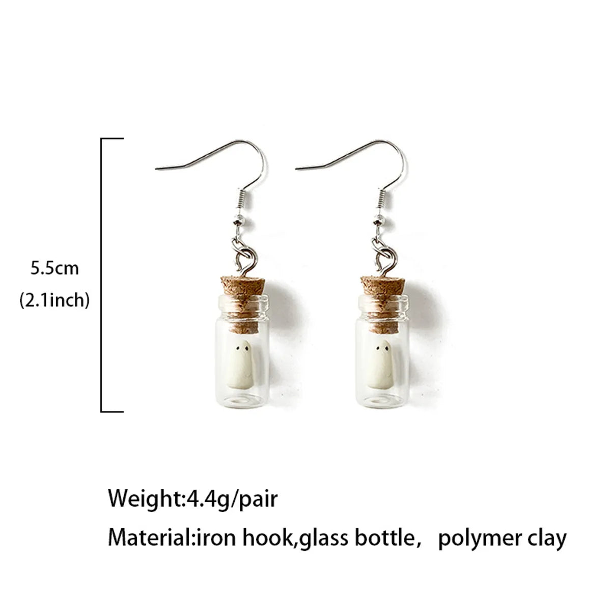 1 Pair Simple Style Bottle Patchwork Soft Clay Drop Earrings