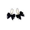 1 Pair Simple Style Bow Knot Flannel Inlay Artificial Diamond Women'S Drop Earrings