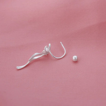 1 Pair Simple Style Bow Knot Plating Copper Silver Plated Ear Studs