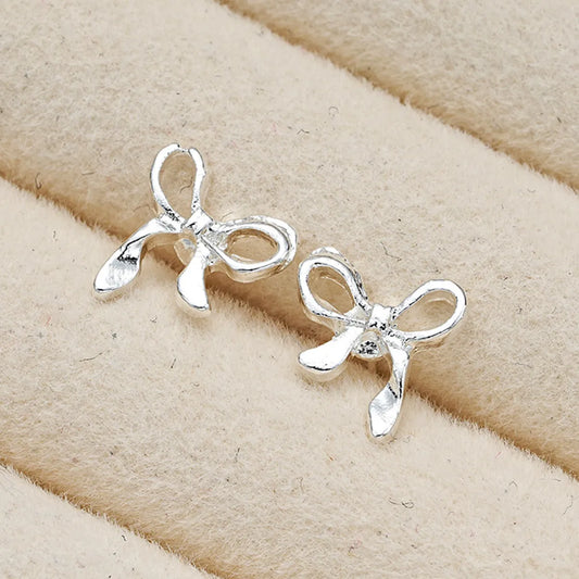 1 Pair Simple Style Bow Knot Zinc Alloy Ear Studs