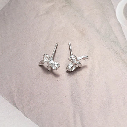 1 Pair Simple Style Bow Knot Zinc Alloy Ear Studs