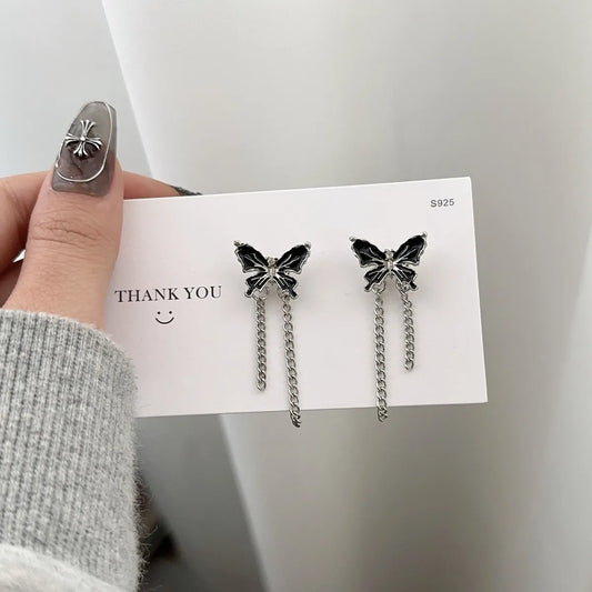 1 Pair Simple Style Butterfly Alloy Drop Earrings