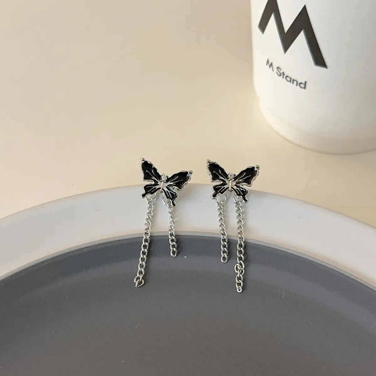 1 Pair Simple Style Butterfly Alloy Drop Earrings