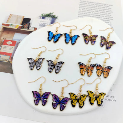 1 Pair Simple Style Butterfly Alloy Plating Women'S Earrings