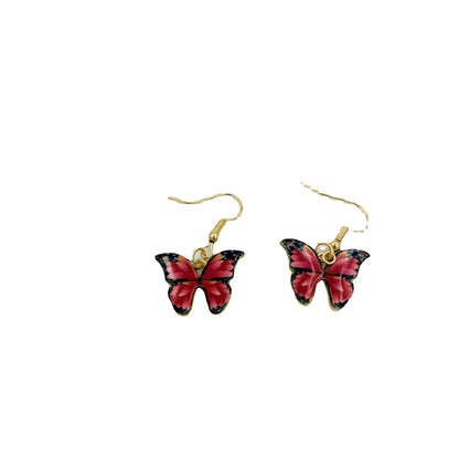 1 Pair Simple Style Butterfly Alloy Plating Women'S Earrings