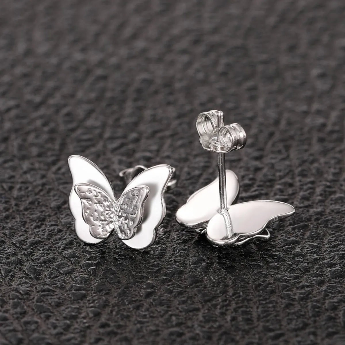 1 Pair Simple Style Butterfly Plating Copper Ear Studs