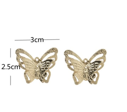 1 Pair Simple Style Butterfly Plating Copper Ear Studs