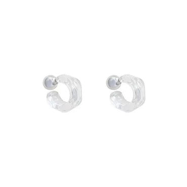 1 Pair Simple Style C Shape Geometric Arylic Ear Studs