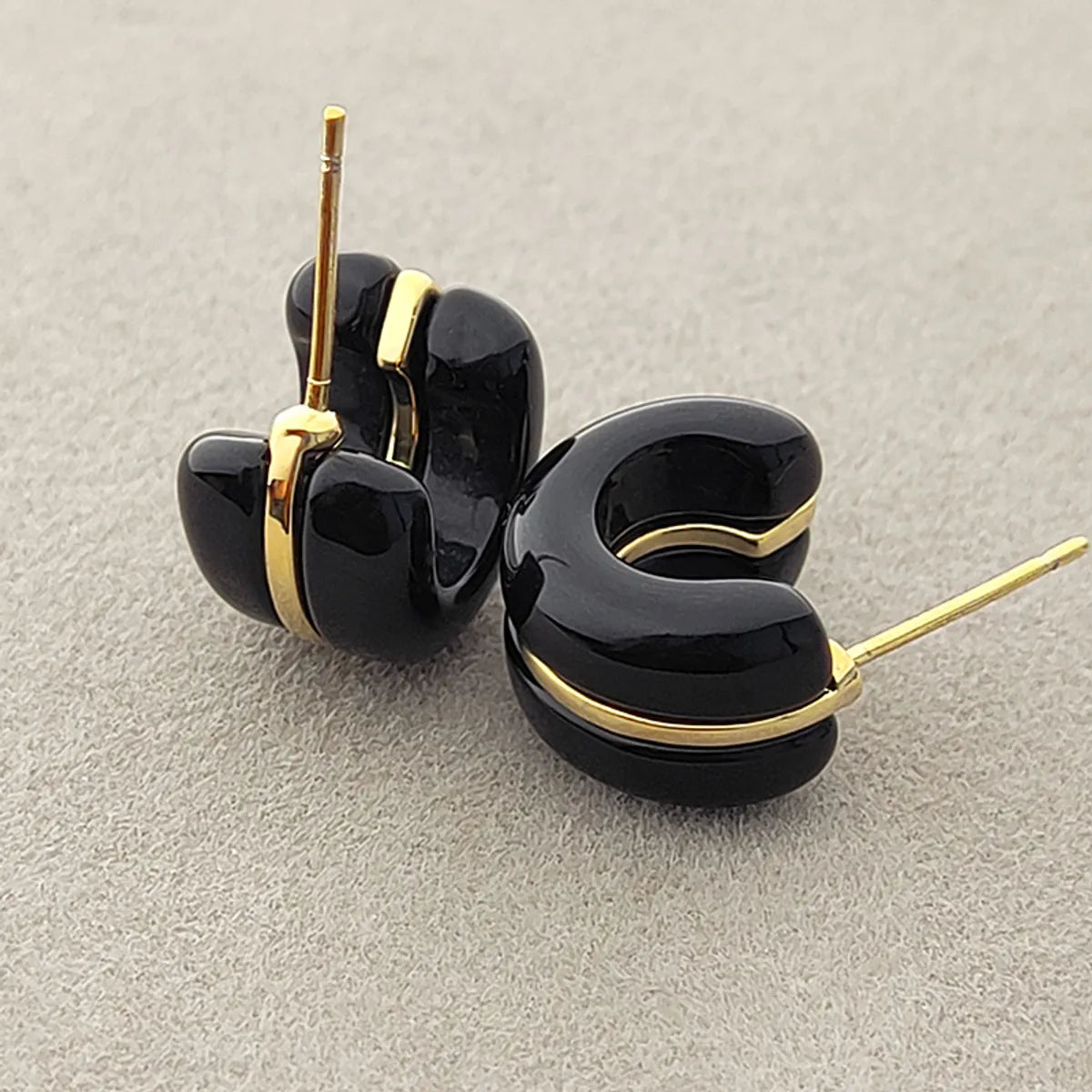 1 Pair Simple Style C Shape Geometric Plating Copper Ear Studs