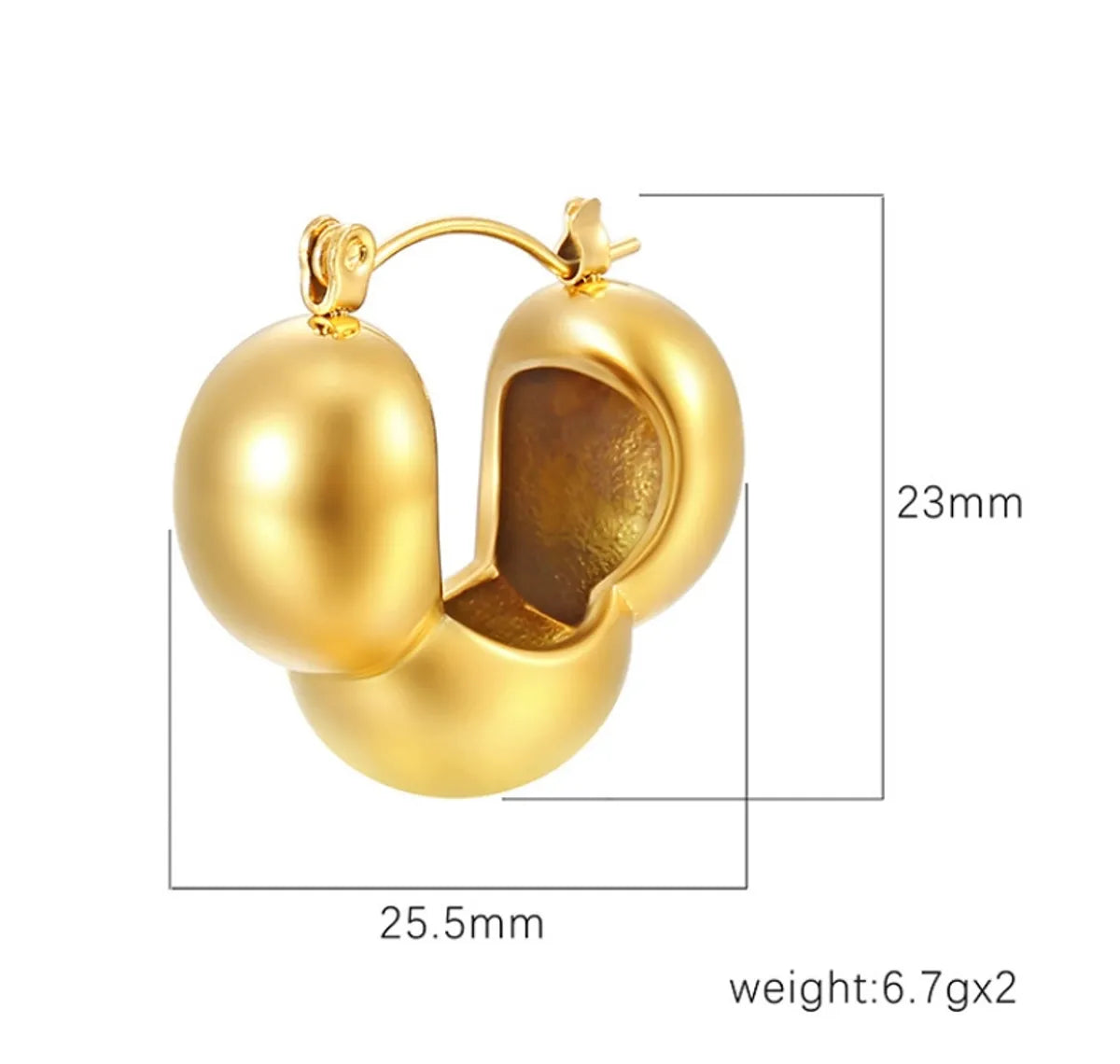 1 Pair Simple Style C Shape Inlay 304 Stainless Steel Titanium Steel Rhinestones 18K Gold Plated Earrings