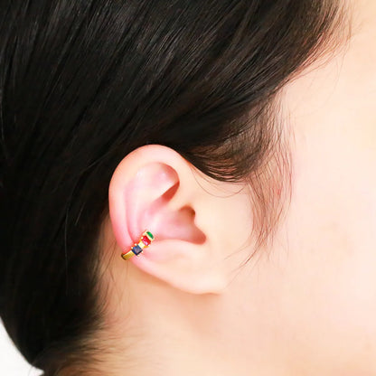 1 Pair Simple Style C Shape Irregular Plating Inlay Copper Zircon 18k Gold Plated Ear Clips