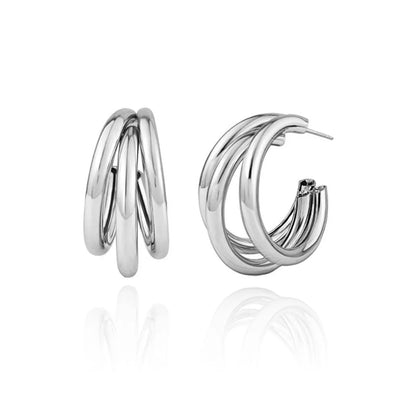 1 Pair Simple Style C Shape Metal Ear Studs