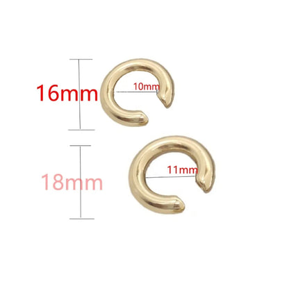 1 Pair Simple Style C Shape Plating Alloy Ear Cuffs