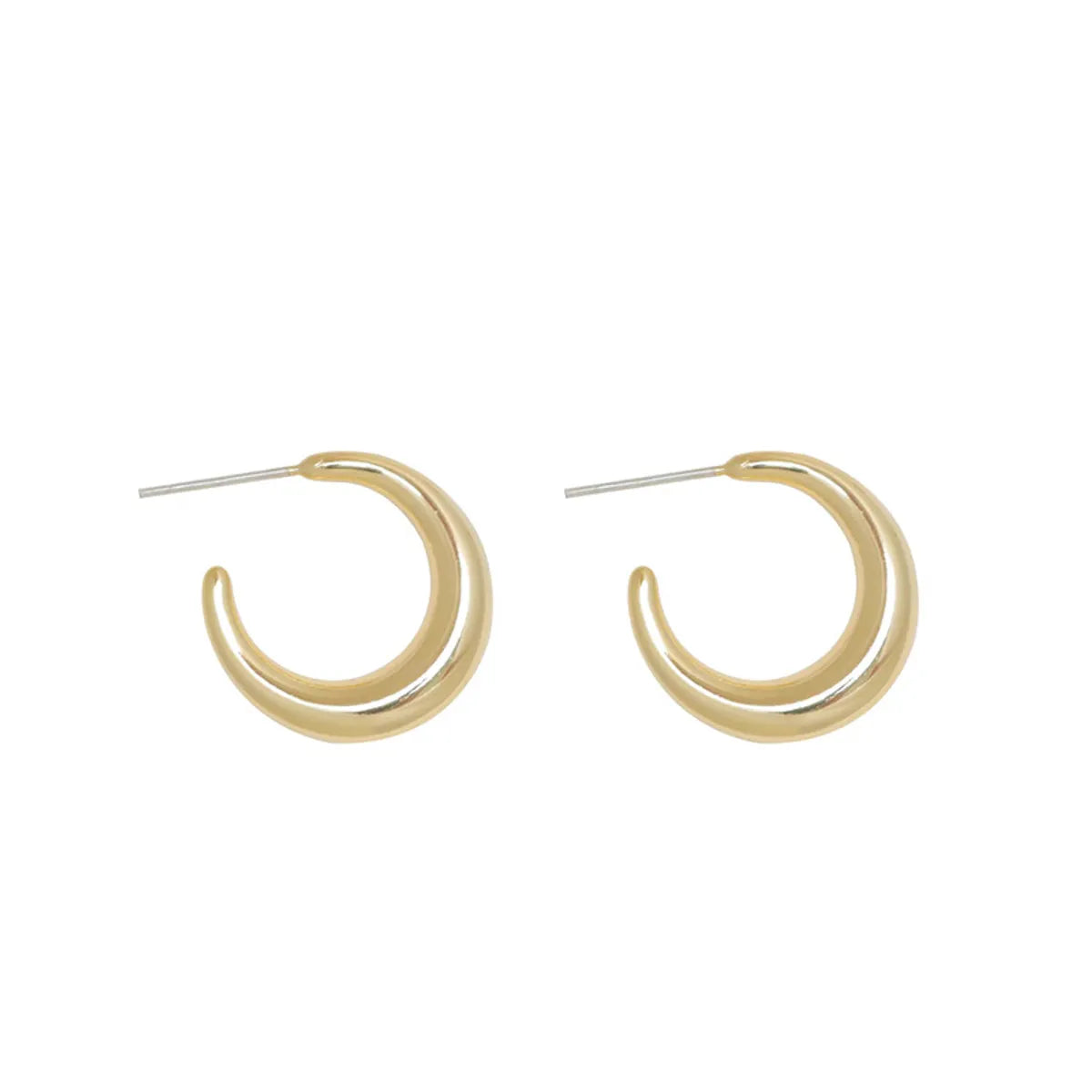 1 Pair Simple Style C Shape Plating Alloy Ear Studs