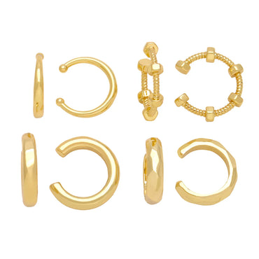 1 Pair Simple Style C Shape Plating Copper 18k Gold Plated Ear Clips