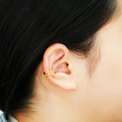 1 Pair Simple Style C Shape Plating Copper 18k Gold Plated Ear Clips