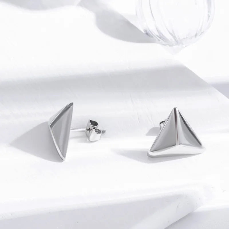 1 Pair Simple Style C Shape Plating 304 Stainless Steel Ear Studs