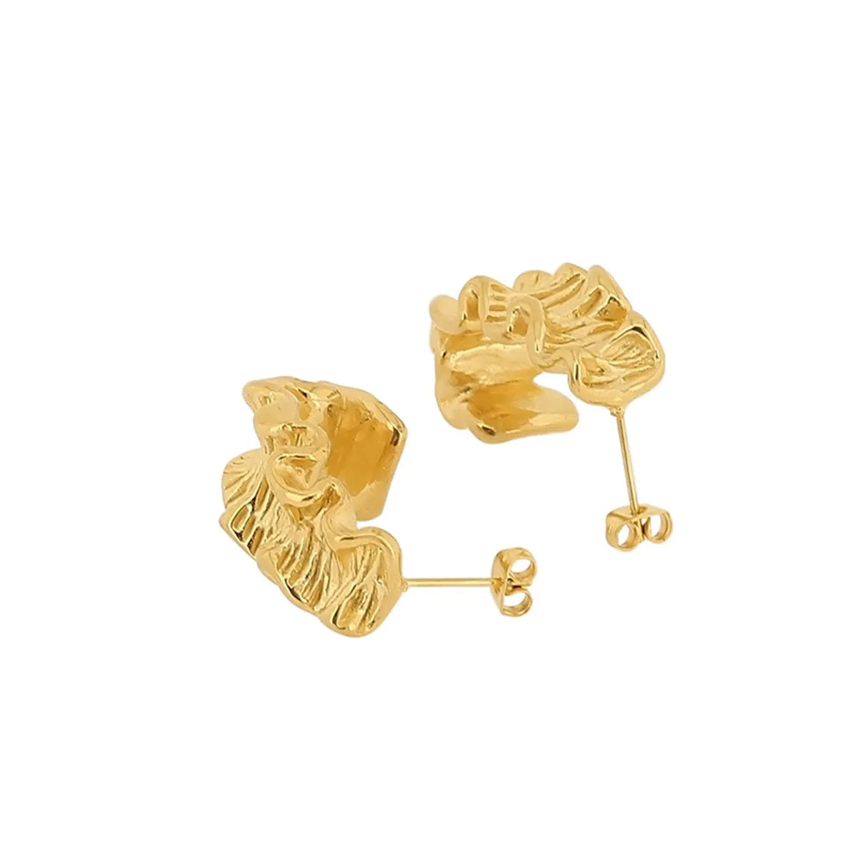 1 Pair Simple Style C Shape Plating Titanium Steel Ear Studs