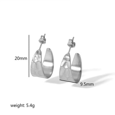 1 Pair Simple Style C Shape Polishing Plating Stainless Steel 18k Gold Plated Ear Studs