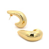 1 Pair Simple Style C Shape Stainless Steel 18K Gold Plated Ear Studs