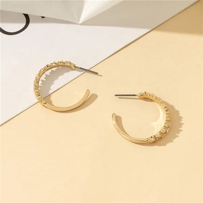 1 Pair Simple Style C Shape Star Alloy Ear Studs