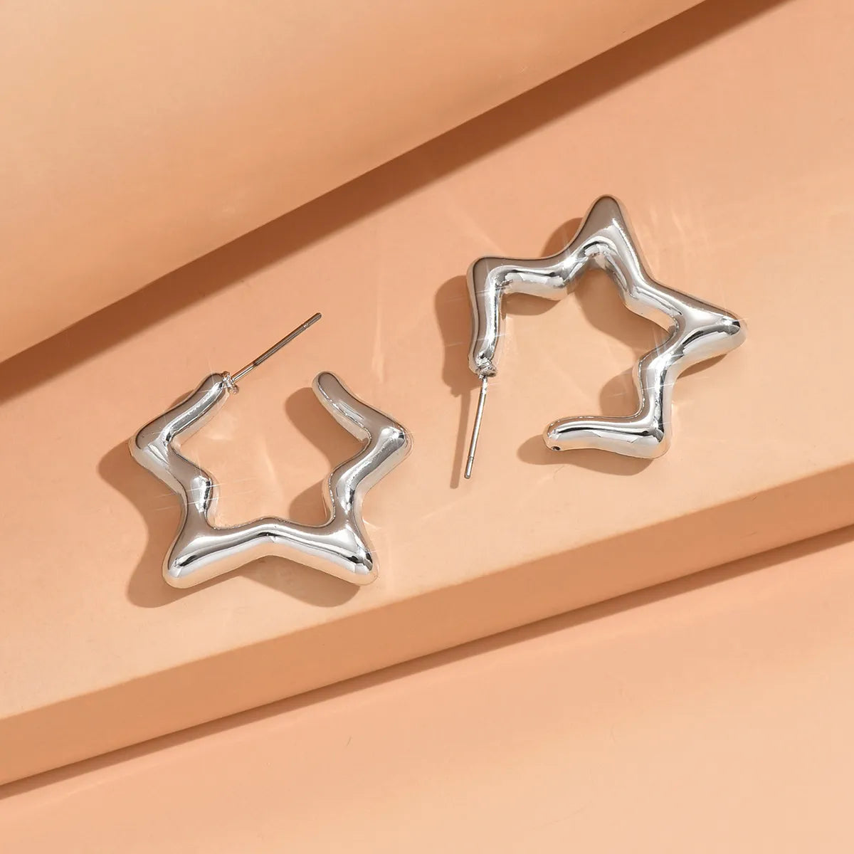 1 Pair Simple Style C Shape Star Heart Shape Arylic Ear Studs