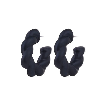 1 Pair Simple Style C Shape Twist Arylic Ear Studs