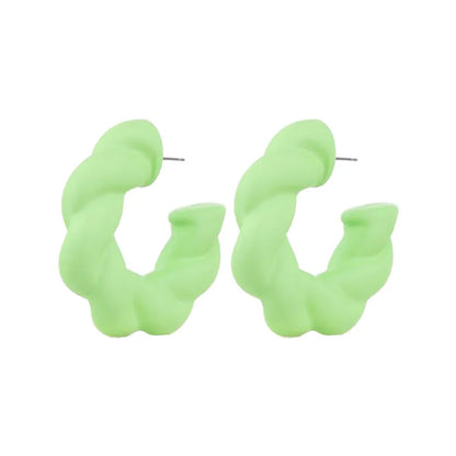 1 Pair Simple Style C Shape Twist Arylic Ear Studs