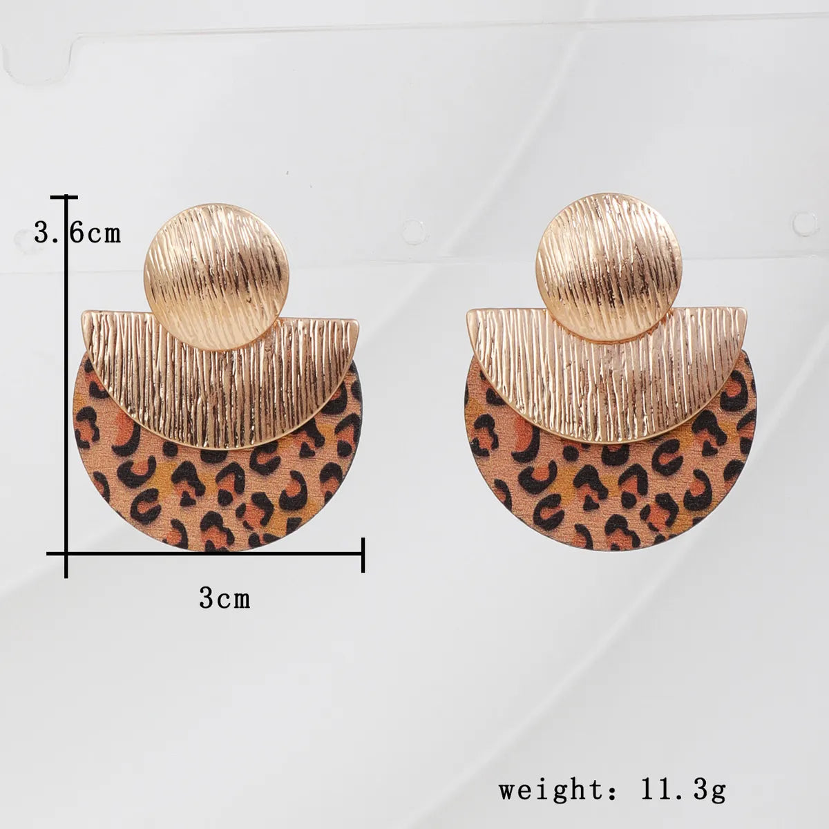 1 Pair Simple Style Cactus Leopard Plating Alloy Wood 18k Gold Plated Silver Plated Drop Earrings