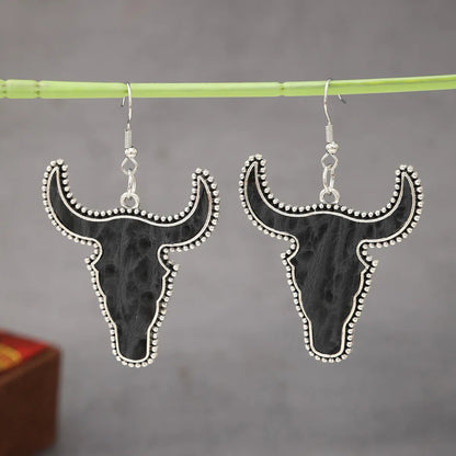 1 Pair Simple Style Cattle Alloy Drop Earrings