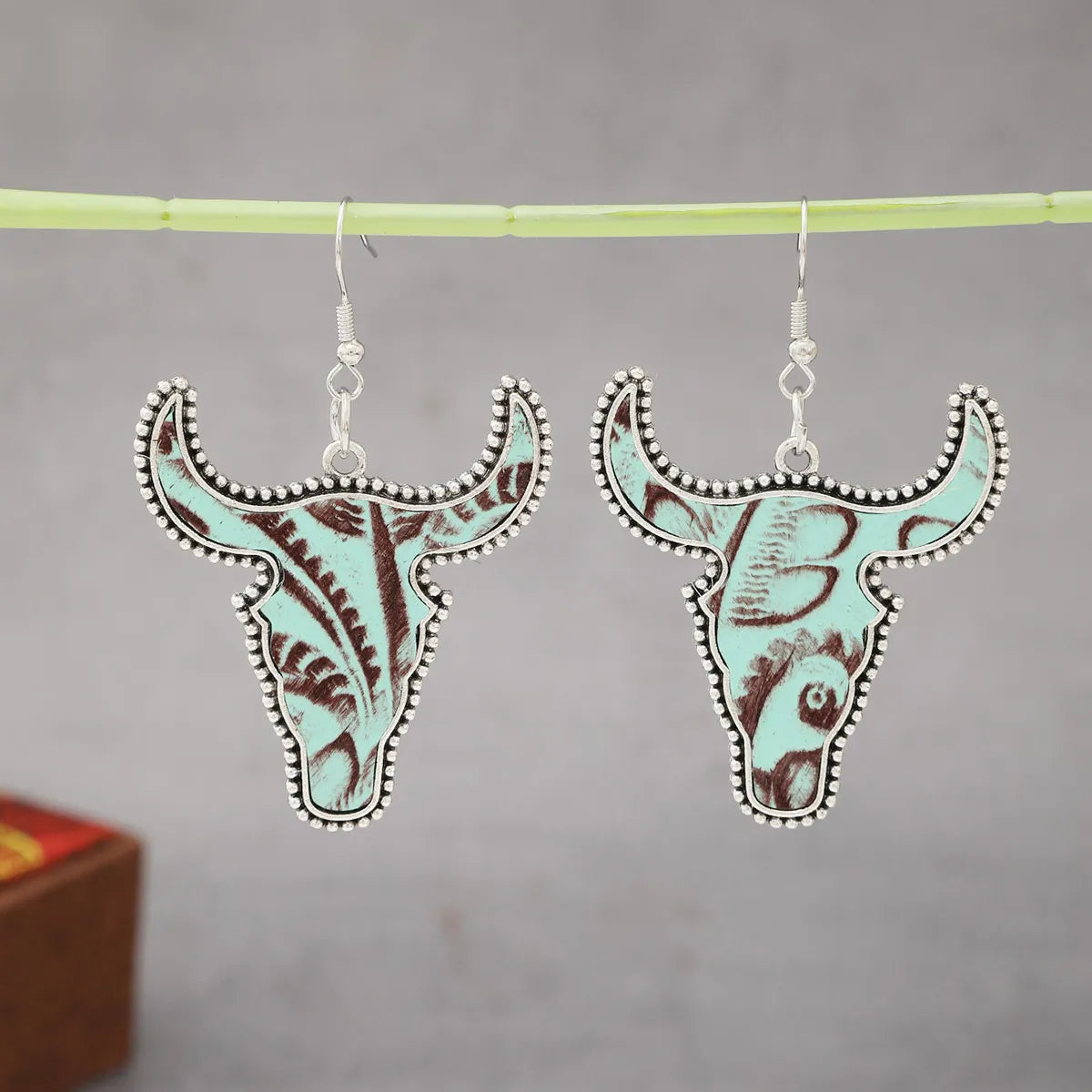 1 Pair Simple Style Cattle Alloy Drop Earrings