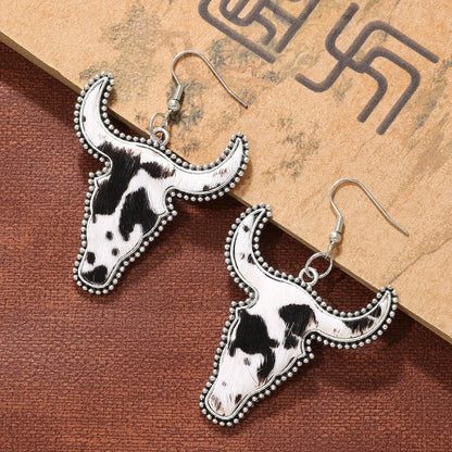 1 Pair Simple Style Cattle Alloy Drop Earrings