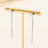 1 Pair Simple Style Chain Plating 304 Stainless Steel 14K Gold Plated Drop Earrings