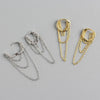 1 Pair Simple Style Chain Sterling Silver Earrings